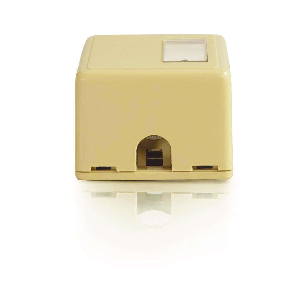 C2G CG03830 | 1-Port Keystone Jack Surface Mount Box - Ivory