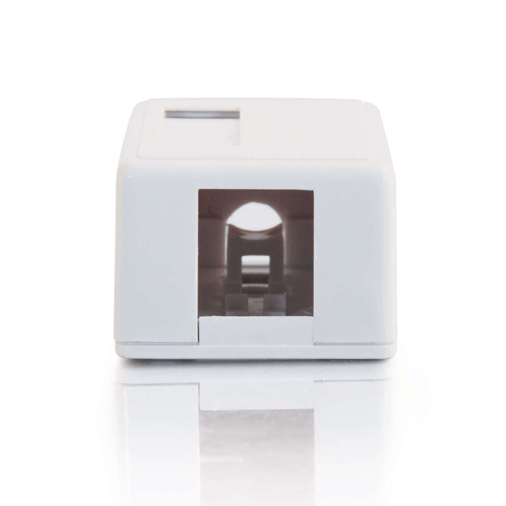C2G CG03831 | 1-Port Keystone Jack Surface Mount Box - White
