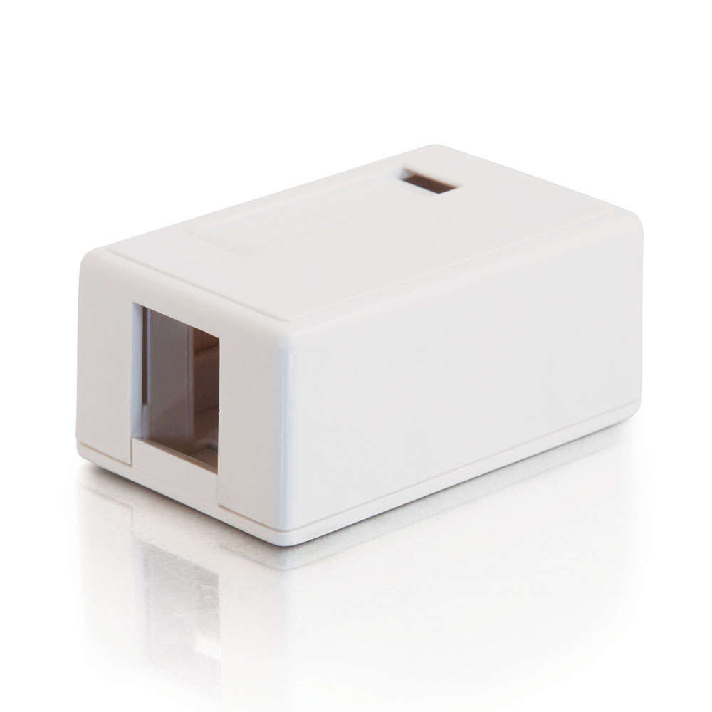 C2G CG03831 | 1-Port Keystone Jack Surface Mount Box - White