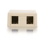 C2G CG03832 | 2-Port Keystone Jack Surface Mount Box - Ivory