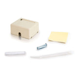 C2G CG03832 | 2-Port Keystone Jack Surface Mount Box - Ivory