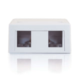 C2G CG03833 | 2-Port Keystone Jack Surface Mount Box - White