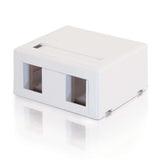 C2G CG03833 | 2-Port Keystone Jack Surface Mount Box - White