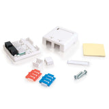 C2G CG03837 | 2-Port Cat5E Surface Mount Box - White