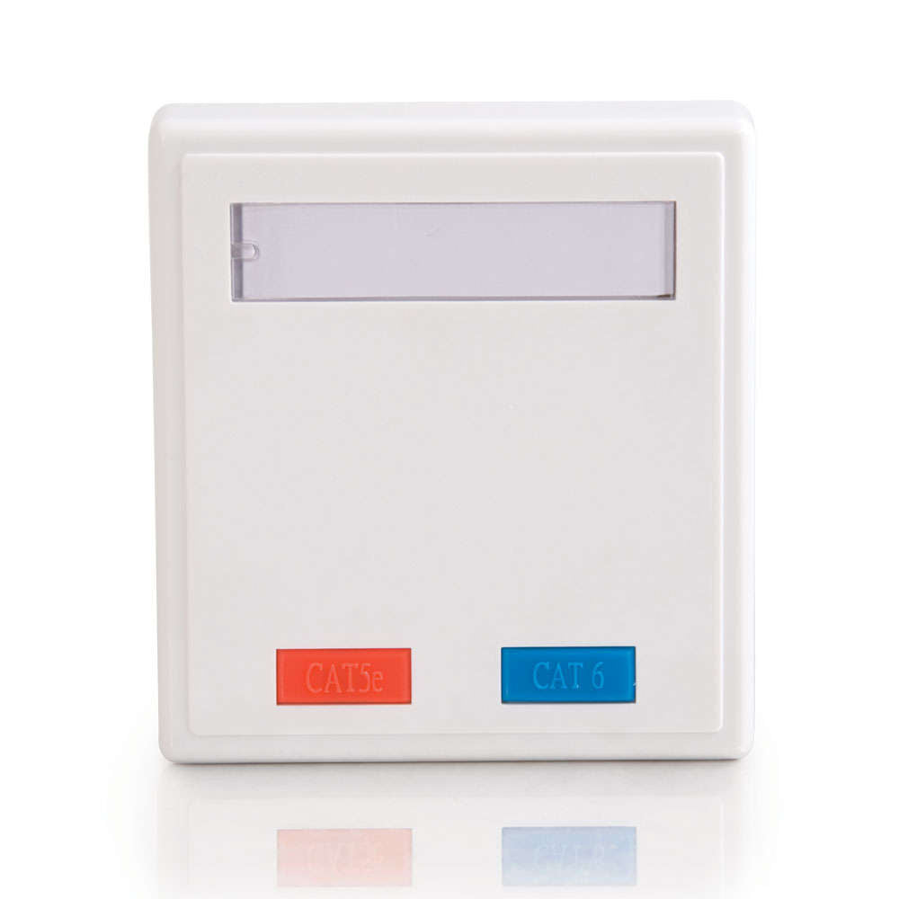 C2G CG03837 | 2-Port Cat5E Surface Mount Box - White
