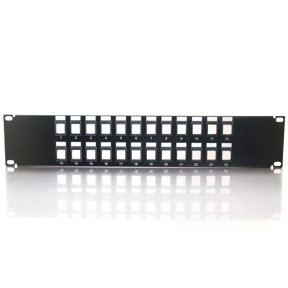 C2G CG03859 | 24-Port Blank Keystone/Multimedia Patch Panel