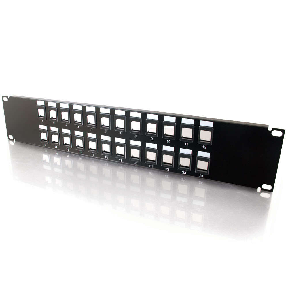 C2G CG03859 | 24-Port Blank Keystone/Multimedia Patch Panel