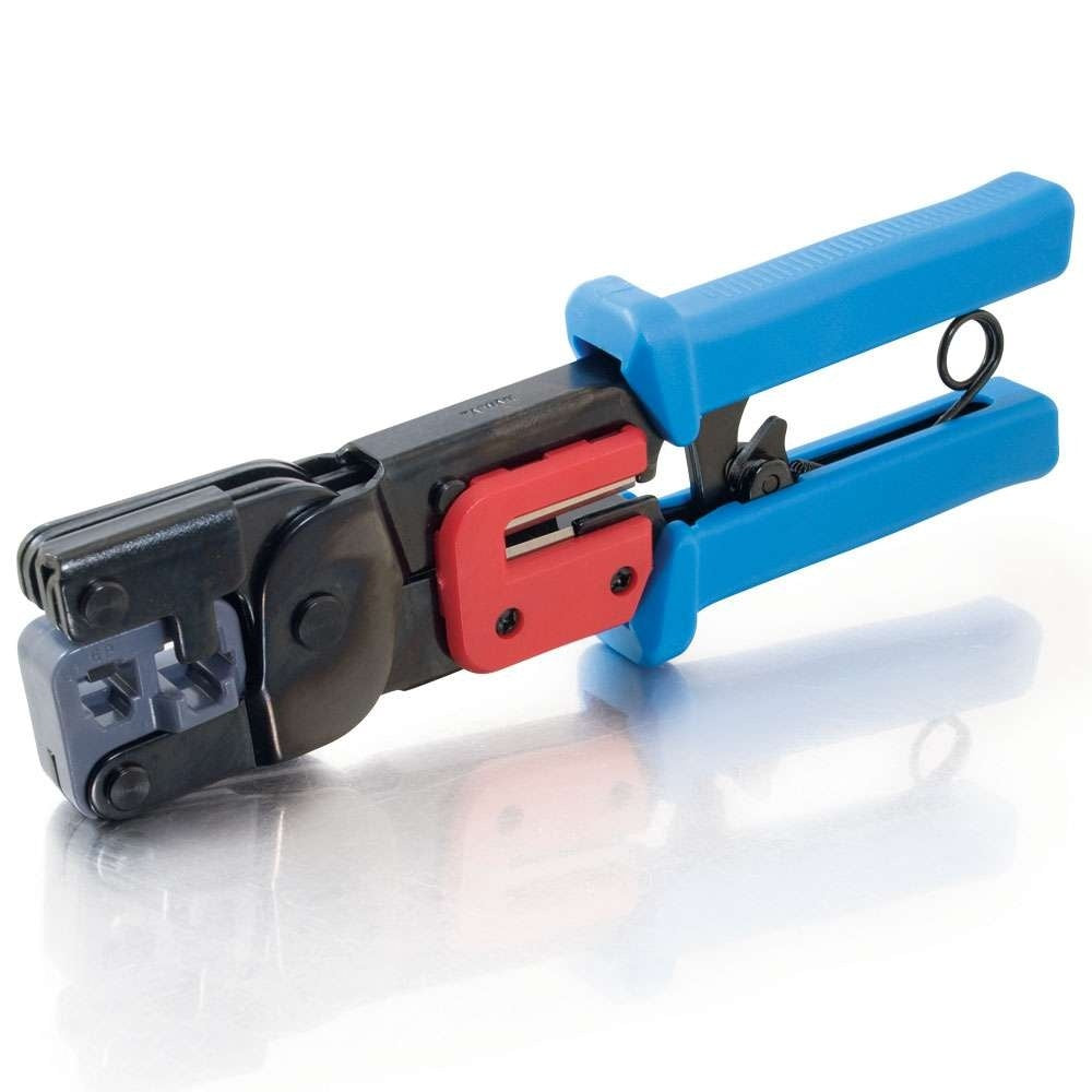 C2G CG19579 | RJ11/RJ45 Crimping Tool with Cable Stripper (TAA Compliant)