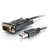 C2G CG26887 | 5ft (1.5m) USB to DB9 Male Serial RS232 Adapter Cable