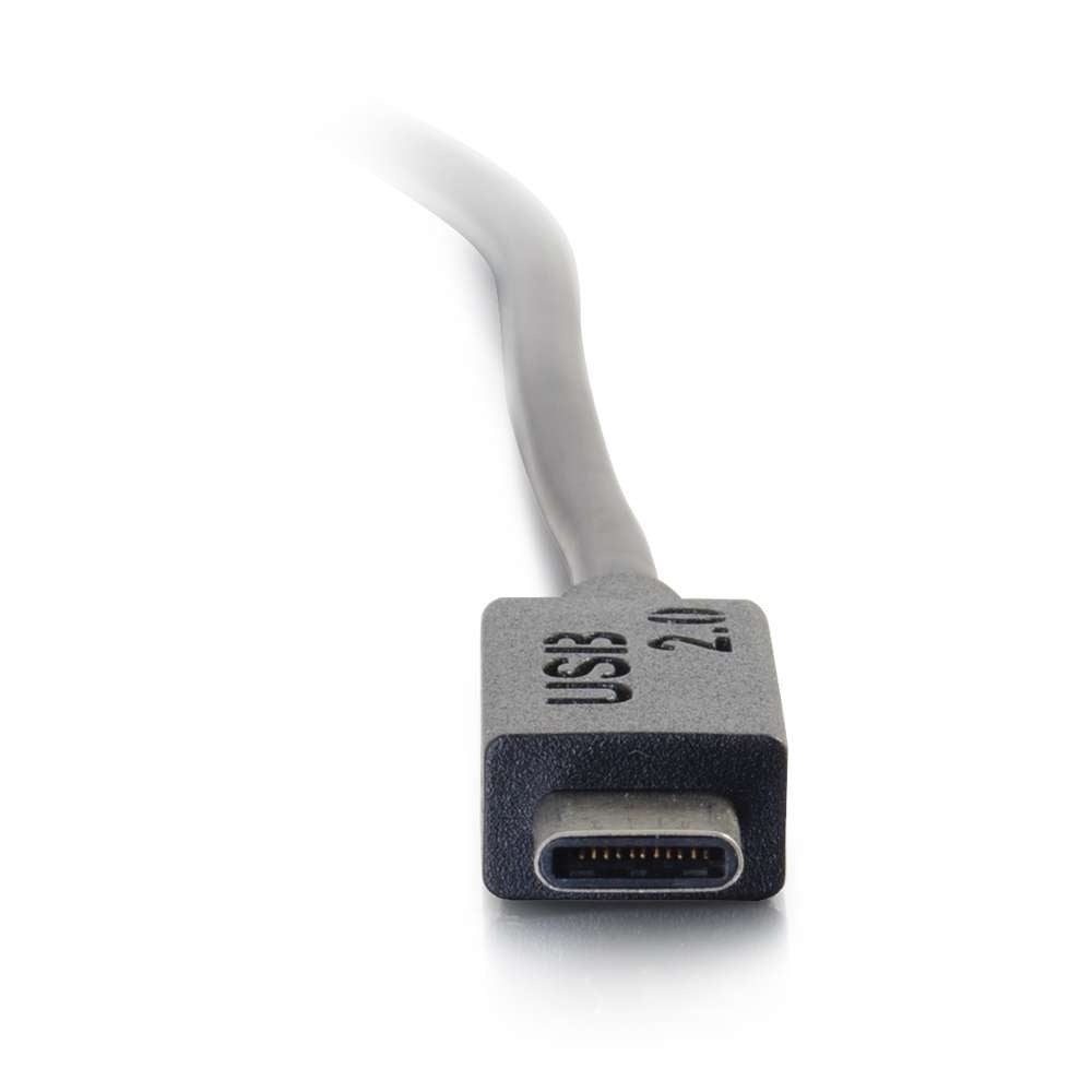 C2G CG28871 | 6ft (1.8m) USB 2.0 USB-C to USB-A Cable M/M - Black