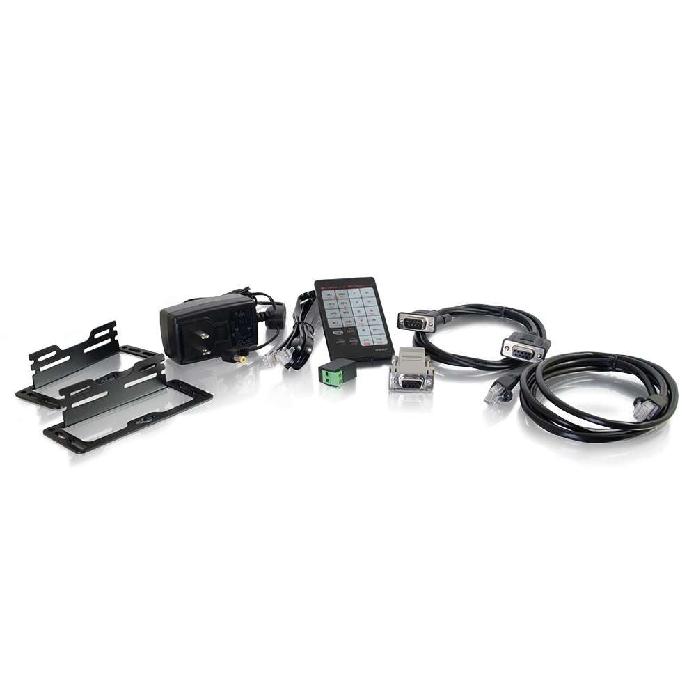 C2G CG29319 | HDMI and VGA + Stereo Audio HDBaseT over Cat Extender Transmitter to Scaler/De-Embedder Kit (TAA Compliant)
