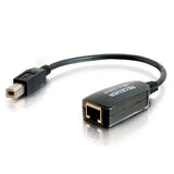 C2G CG29353 | 1-Port USB 1.1 Over Cat5 Superbooster Extender Dongle RJ45 Female to USB B Male Receiver