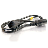 C2G CG29967 | 6ft (1.8m) 16 AWG 250 Volt Computer Power Extension Cord (IEC320C14 to IEC320C13) (TAA Compliant)