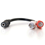 C2G CG40424 | 0.5ft (0.15m) Value Series One 3.5mm Stereo Female To Two RCA Stereo Male Y-Cable