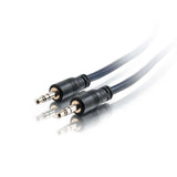C2G CG40516 | 25ft (7.6m) 3.5mm Stereo Audio Cable with Low Profile Connectors M/M - Plenum CMP-Rated