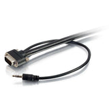 C2G CG50226 | 10ft (3m) Select VGA + 3.5mm Stereo Audio A/V Cable M/M - In-Wall CMG-Rated