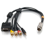 C2G CG60018 | 1.5ft (0.46m) RapidRun VGA (HD15) + 3.5mm + Composite Video + Stereo Audio Flying Lead