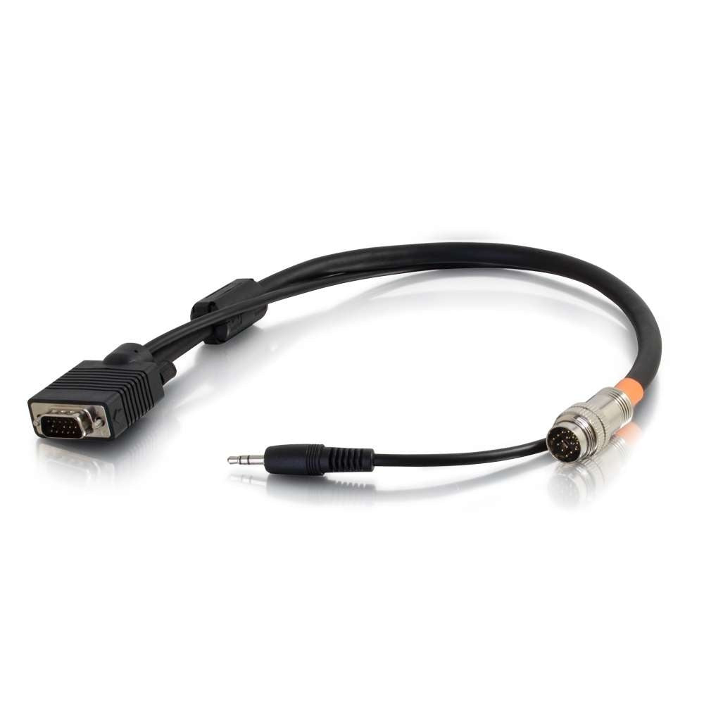 C2G CG60048 | 1.5ft (0.46m) RapidRun VGA (HD15) + 3.5mm Flying Lead