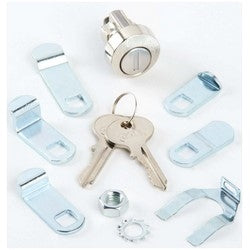 CCL Security Products 82011 | Mail Box Cam Lock, Keyed Different, Clip Mounted, Bright Nickel, with (5) Cam, (2) Key, Mounting Nut, Mounting Clip