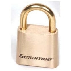 CCL Security Products K0436 | Padlock, Resettable, 4-Dial, 2" Width, 1" Shackle Clearance, Brass Shackle, Satin Brass