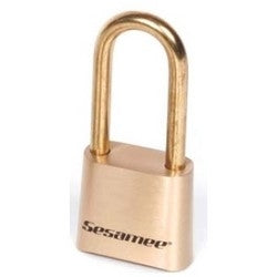 CCL Security Products K0437 | Padlock, Resettable, 4-Dial, 2" Width, 2-1/4" Shackle Clearance, Brass Shackle, Satin Brass