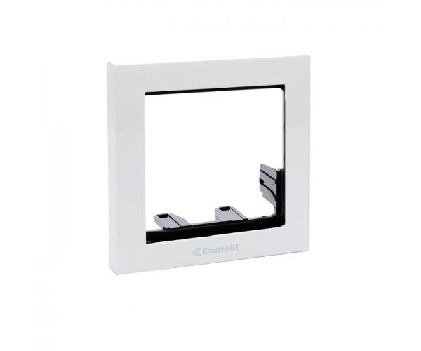 Comelit 3311/1W | iKall 1 Module Holder Frame Complete With Cornice White Color