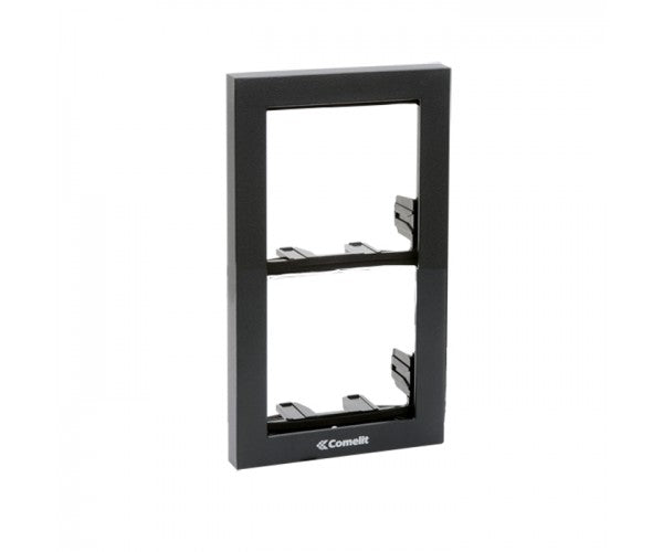 Comelit 3311/2A | iKall 2 Module Holder Frame Complete With Cornice Anthracite Color