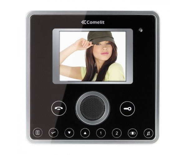 Comelit 6202BBM | Monitor (Black) With 3.5" LCD Screen + Induction Loop (VIP) Planux Series