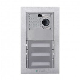 Comelit IMV3F | EZ-Pack A/V Only Entry Panel Kit (Flush) 3 Button iKall Metal Series For SimpleBus 2 Series