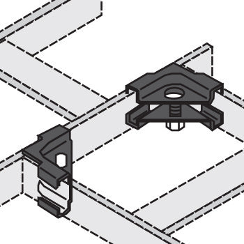 Cablofil 1R-1320-ZN-BK | Runway 90 Degree Horizontal Connector Kit, Black