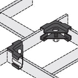 Cablofil 1R-1320-ZN-BK | Runway 90 Degree Horizontal Connector Kit, Black