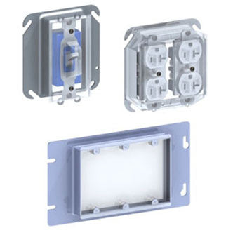 Cablofil DCP-3T | Fas Power Plastic Device Cover, Three Gang Toggle Switch, 8-32 Screws