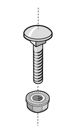 Cablofil EZBN5/16EZ | 5/16'' Round Head Screw & Flange Nut (50 Pcs) [942778]