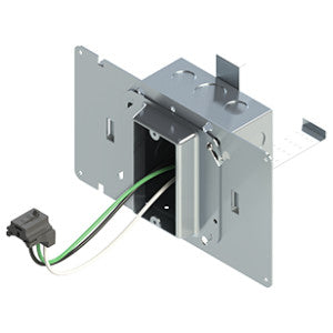 Cablofil EZEW1-RPT58 | 4 in. Square Box With 1-Gang 5/8'' Plaster Ring And 1 Grounded Plugtail Receptacle Connector With Protective Mud Cover - Box Of