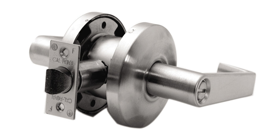Cal-Royal Products Inc SL20 US26D | Non-Clutch Cylinder Leverset, ANSI Grade 2, Privacy Function (Bathroom/Bedroom), Satin Chrome