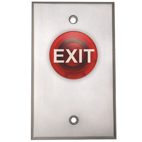 Camden Door Controls CM-3050RE | Push / Pull Button, NO and NC, Maintained, Red