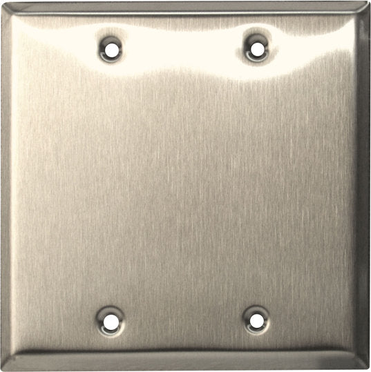 Camden Door Controls CM-43CP | Double Gang Stainless Steel Cover Plate