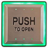 Camden Door Controls CM-45/4AR54 | 4Â½" Square Push Plate with Sounder, Illuminated Red/Green Surface Mount CM-54i Box