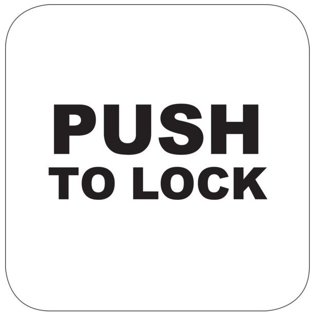 Camden Door Controls CM-45/854 | 4 Â½" Square Push Plate with Sounder, Illuminated Red/Green Surface Mount CM-54i Box, 'PUSH TO LOCK', Black