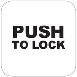 Camden Door Controls CM-45/854 | 4 Â½" Square Push Plate with Sounder, Illuminated Red/Green Surface Mount CM-54i Box, 'PUSH TO LOCK', Black