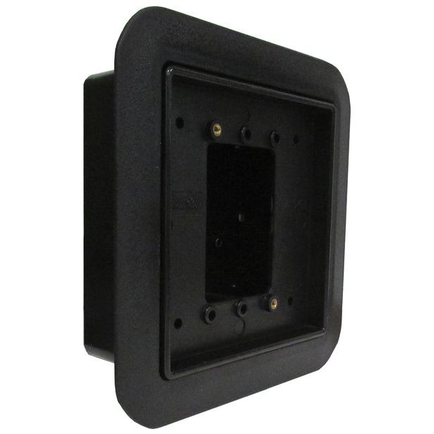 Camden Door Controls CM-55CBL | Flush Box, Standard Depth, Flame/Impact Resistant Black Polymer (ABS)