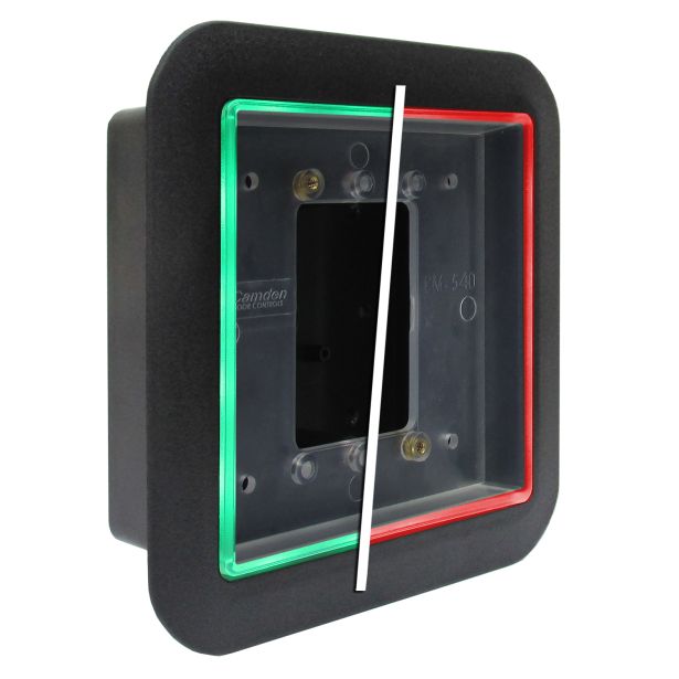 Camden Door Controls CM-55I | 4 1/2" Square, Red/Green, Comes with Sounder, Flush Mount Box