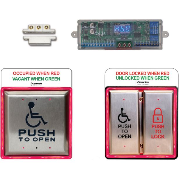 Camden Door Controls CX-WC13AXSM | Surface Mount Combo Illuminated Push Plate System