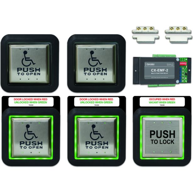Camden Door Controls CX-WC14XFM | Flush Mount Two Door Restroom System