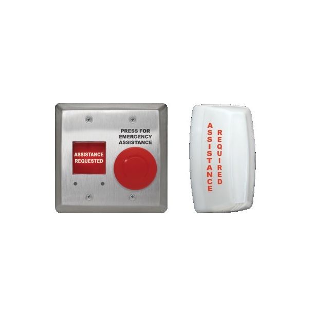 Camden Door Controls CX-WEC10K2F | Universal Emergency Call System Kit with CM-AF540SO and White Dome Light, French