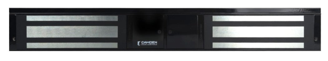 Camden Door Controls CX92S12TDSBK | Surface Mount Double Door Magnetic Lock - With Adjustable Timer, Door Status Switch, Lock Sensor/Relay & Led, All-Black Finish