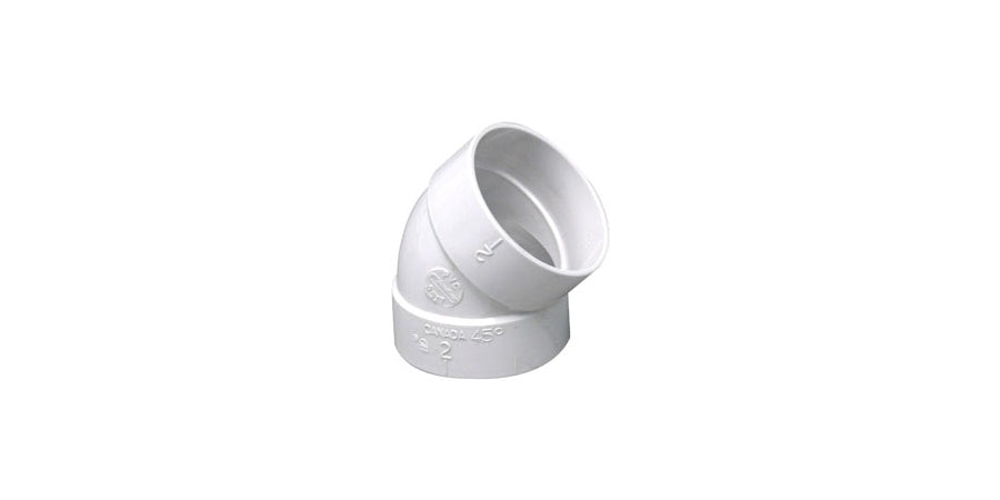 Canplas 765517W | Conduit Elbow, 45°, PVC