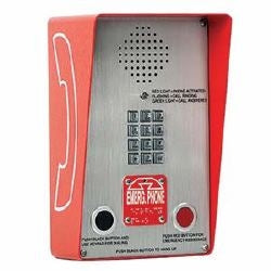 Ceeco HOB-531-FD-ADA-R | Red Weather-resistant Speaker Phone with Keypad And Push Button Autodial