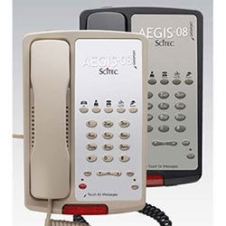 Cetis Inc 88052 | Scitec Aegis-5S-08 Black, Single-Line Corded, Speakerphone