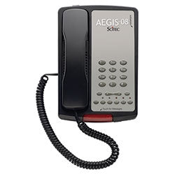 Cetis Inc 89002 | Scitec Aegis-TP-08 Black, Two-Line Corded, Speakerphone and No Memory Keys
